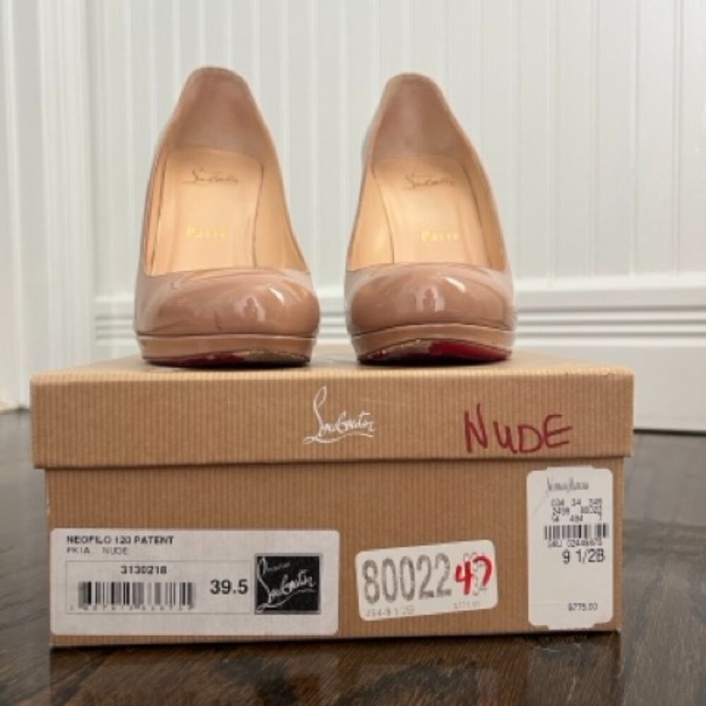 Christian Louboutin Patent Nude Neofilo 120 PK1A 39.5 8.5 - Picture 11 of 12
